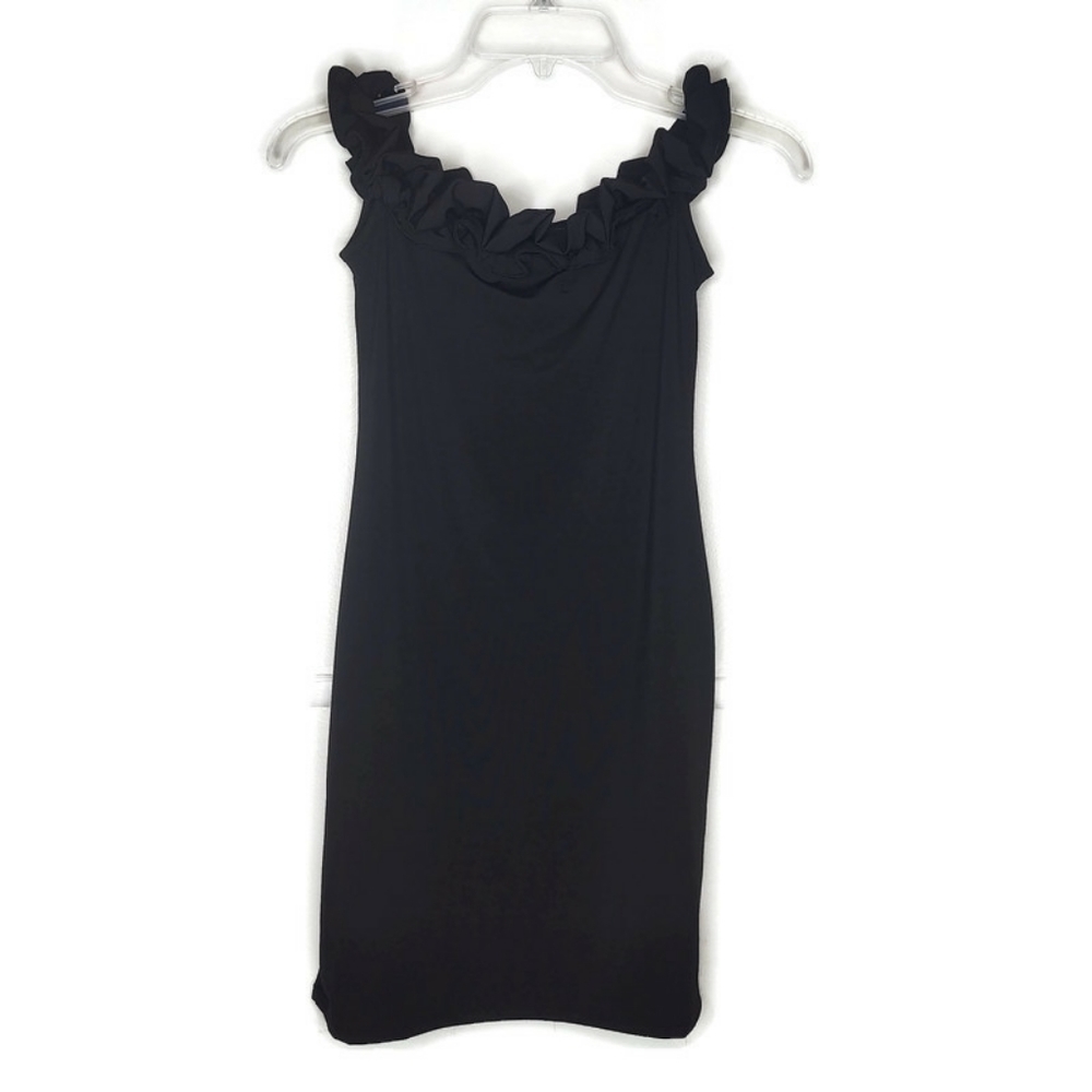 Don't Ask Why Ruffled Neck Dress One Size